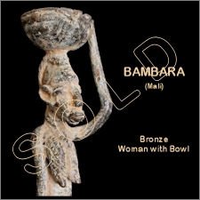 Bambara Bronze Woman with Bowl
